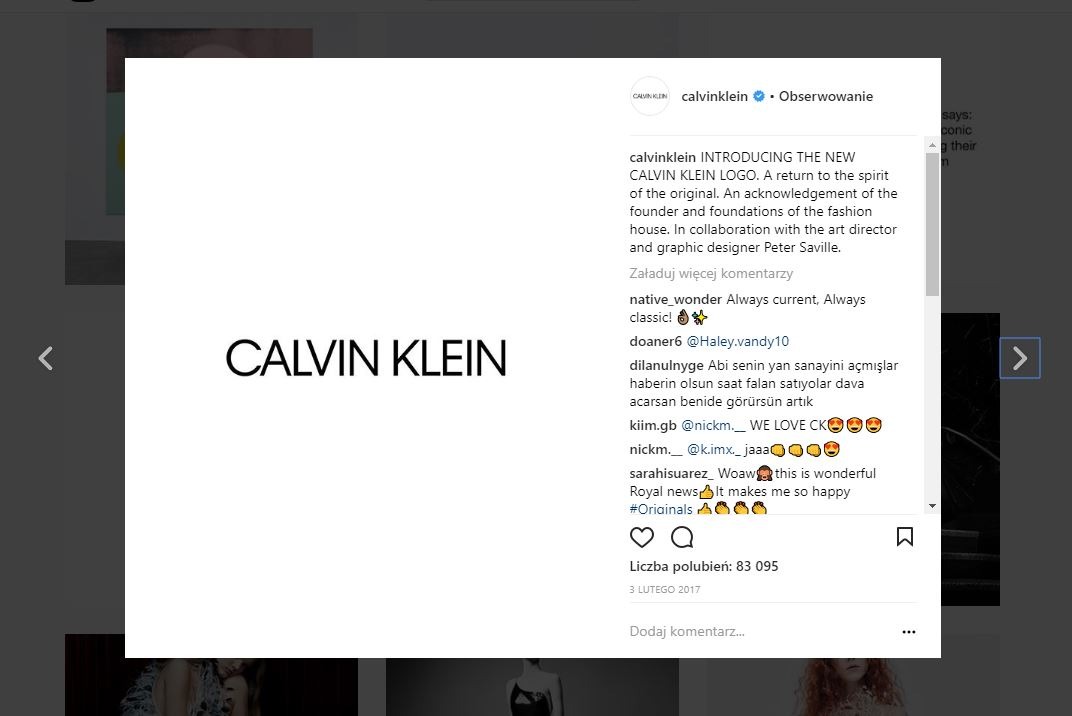 Calvin Klein rebranding